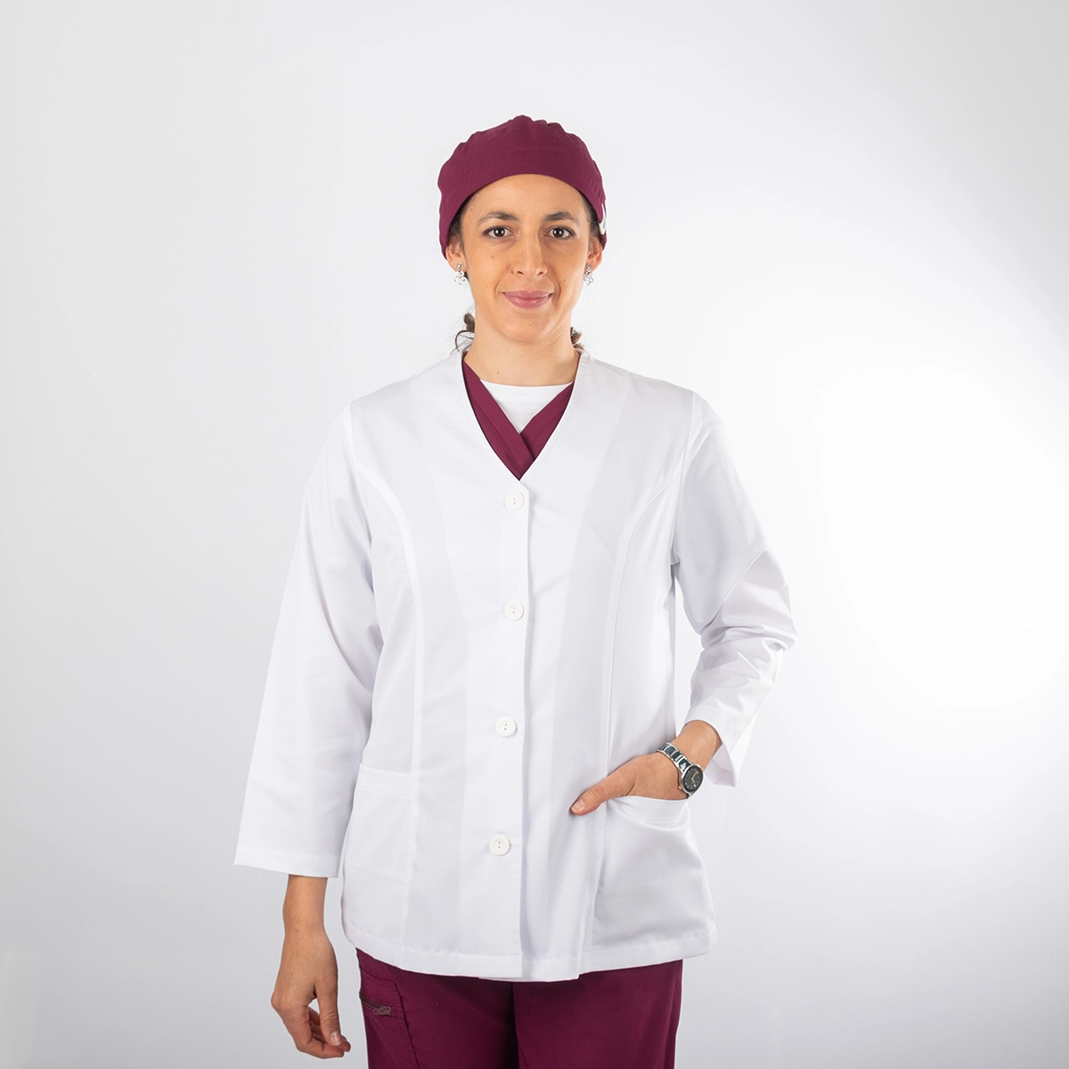 Delantal Blanco Mujer Clásico