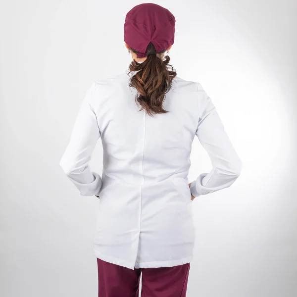 Delantal Blanco Área Médica Mujer Sport Mangas Puño - Estrella - Imagen 3