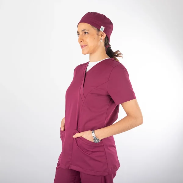 Blusa Clínica Burdeo Tecnólogo Mujer Entallada - Ale - Imagen 3