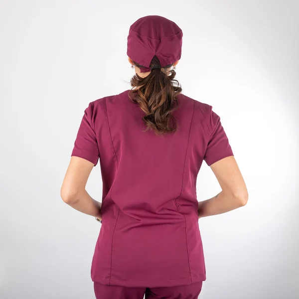Blusa Clínica Burdeo Tecnólogo Mujer Entallada - Ale - Imagen 2