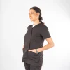 Blusa Clínica Negro Área Médica Mujer Entallada - Ale - Imagen 3