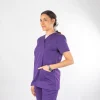 Blusa Clínica Morado Nutricionista Mujer Entallada - Ale - Imagen 3
