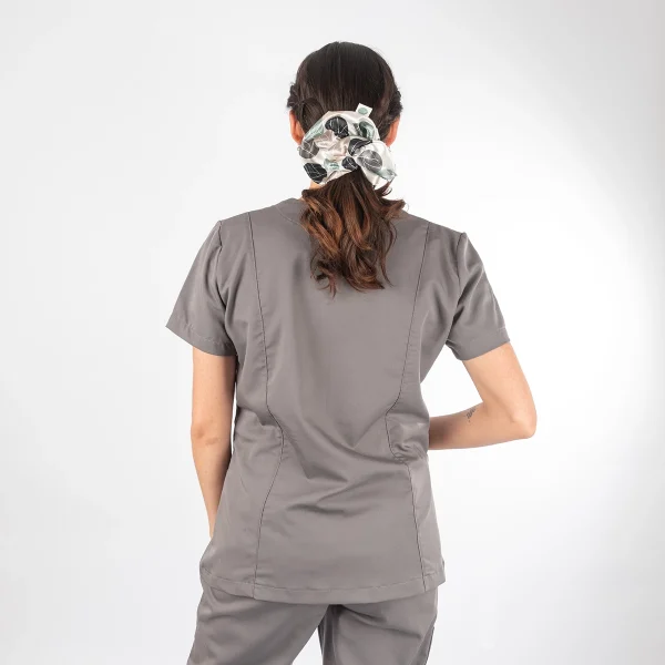 Blusa Clínica Gris Área Médica Mujer Entallada - Ale - Imagen 2