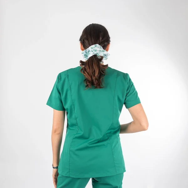 Blusa Clínica Verde Área Médica Mujer Entallada - Ale - Imagen 2
