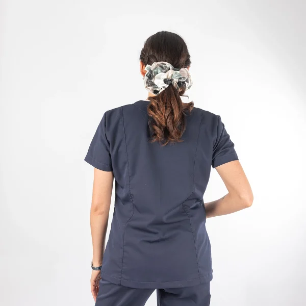 Blusa Clínica Azul Marino Área Médica Mujer Entallada - Ale - Imagen 3