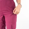 Pantalón Clínico Burdeo Tecnólogo Mujer Media Cintura Elasticada - Carla - Imagen 2