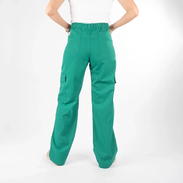 Pantalón Clínico Verde Área Médica Mujer Media Cintura Elasticada - Carla - Imagen 4