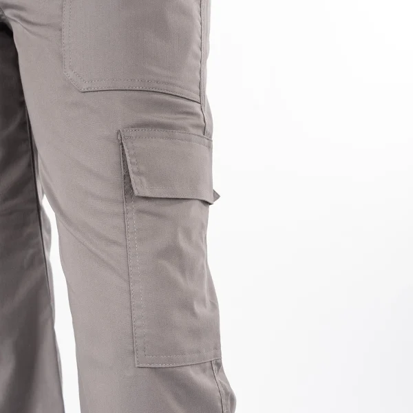 Pantalón Clínico Gris Área Médica Mujer Media Cintura Elasticada - Carla - Imagen 3