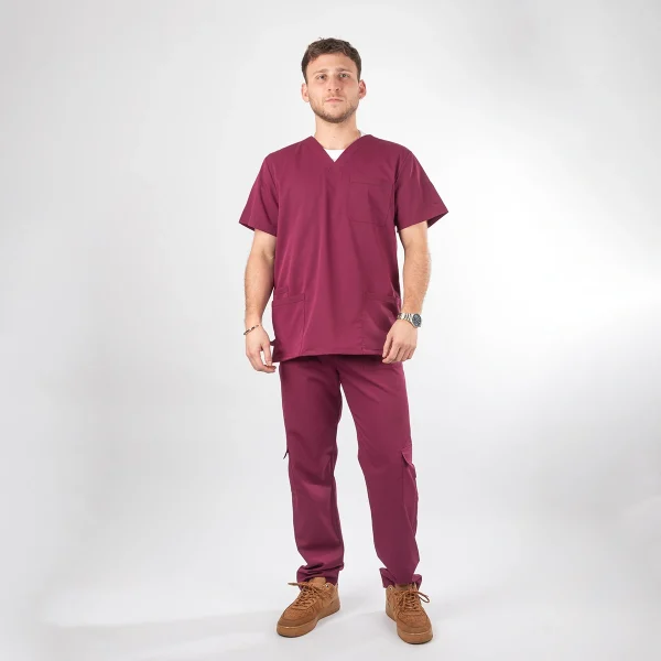 Pantalón Clínico color burdeo Modelo Benjamin