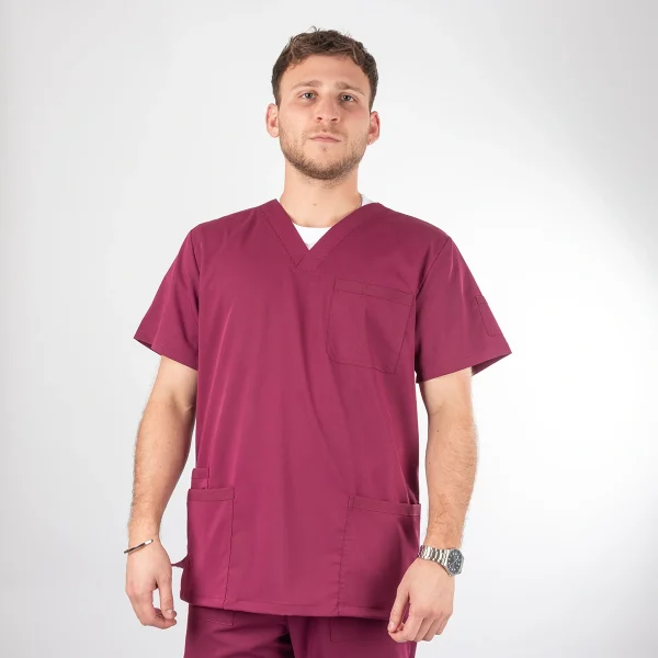 Polera Clínica Burdeo Hombre Felipe