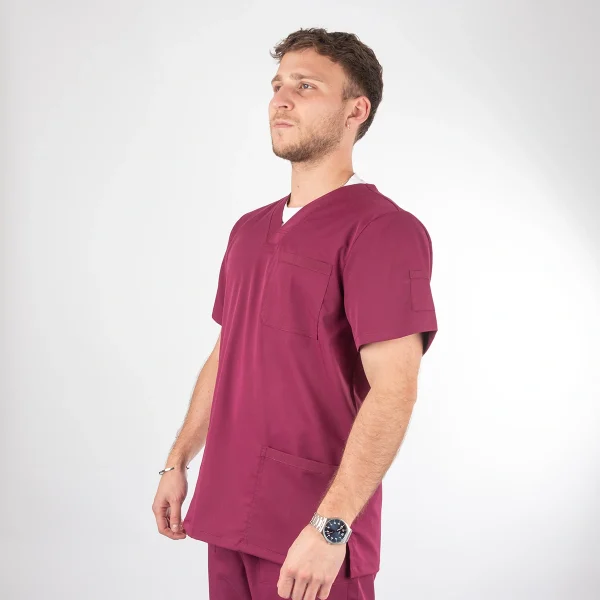 Polera Clínica Burdeo Hombre Felipe