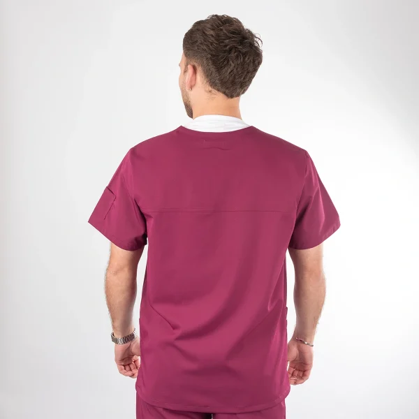 Polera Clínica Burdeo Hombre Felipe