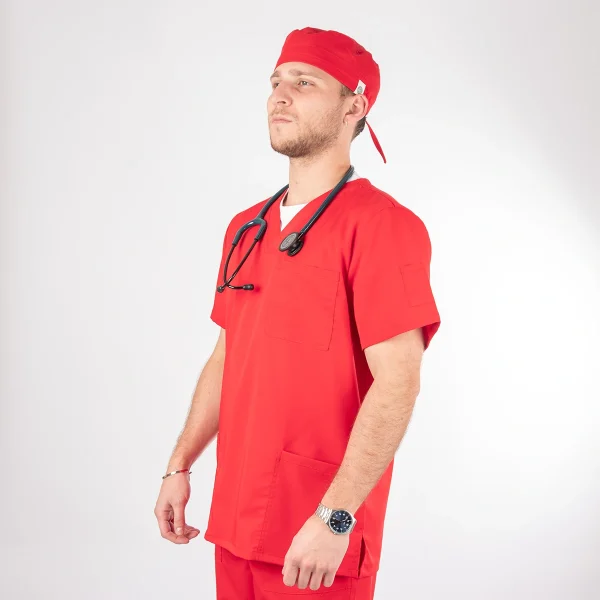 Polera Clínica Roja Hombre Felipe