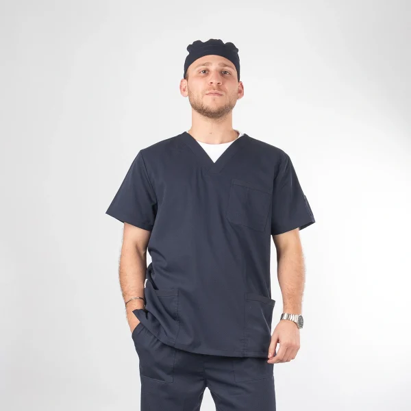 Polera Clínica Azul Marino Hombre Felipe