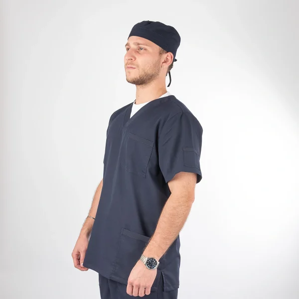 Polera Clínica Azul Marino Hombre Felipe