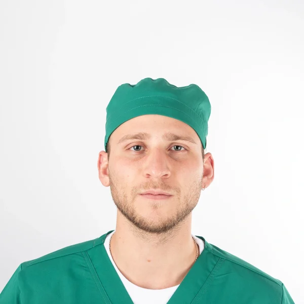 Gorro Clínico Verde Área Médica Unisex con Elástico - Imagen 4