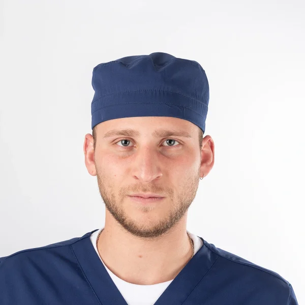 Gorro Clínico Azul Francia Área Médica Unisex con Elástico - Imagen 4