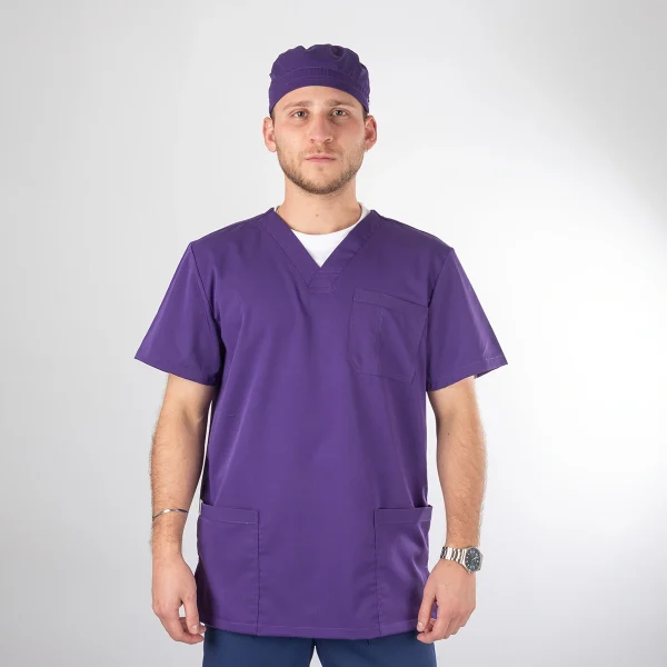 Polera Clínica Morado Hombre Felipe