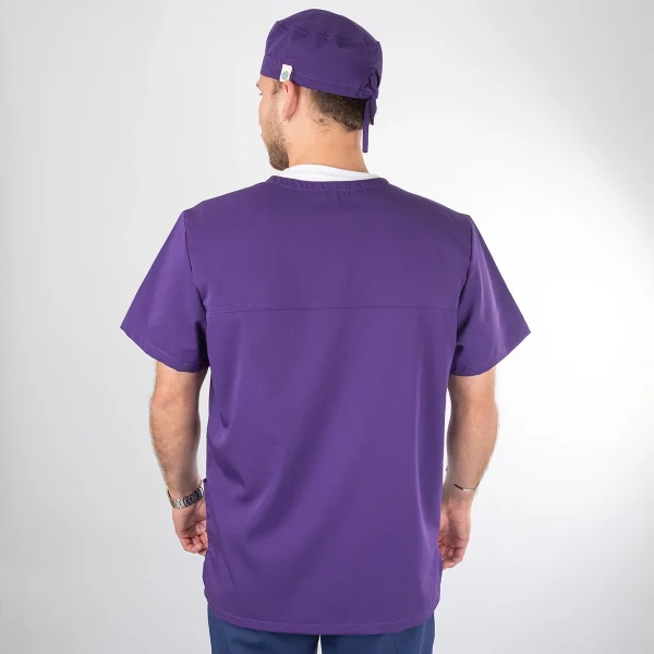 Polera Clínica Morada Hombre Felipe