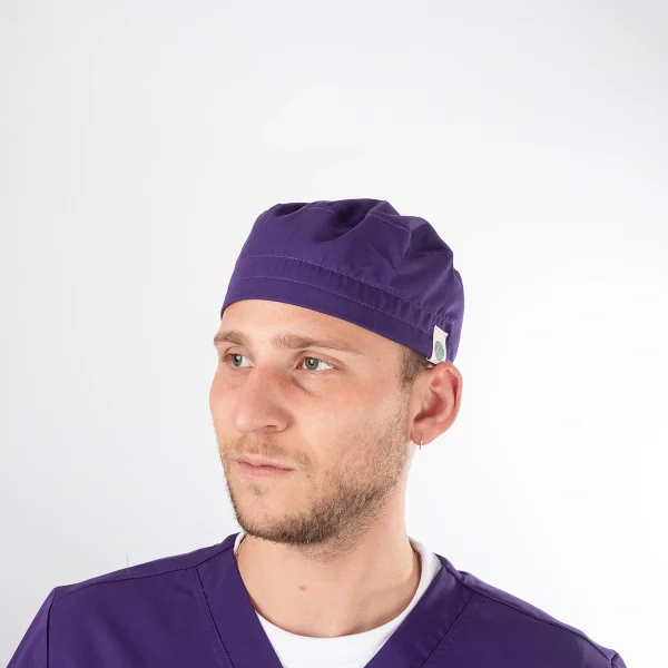 Gorro Clínico Morado Nutricionista Unisex con Amarras - Imagen 5