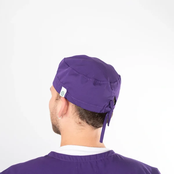 Gorro Clínico Morado Nutricionista Unisex con Amarras - Imagen 4