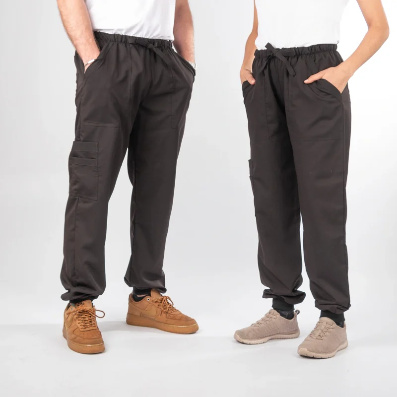 Pantalón Clínico Unisex Negro con puño