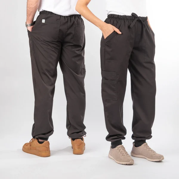 Pantalón Clínico Unisex Negro con puño