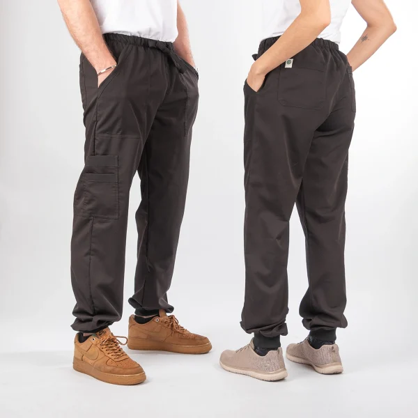 Pantalón Clínico Unisex Negro con puño