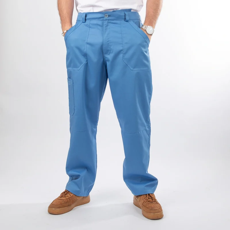 Pantalón Clínico color celeste en Gabardina Lucas