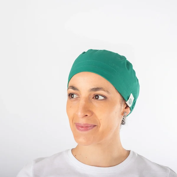 Gorro Clínico Verde Área Médica Unisex con Elástico - Imagen 3