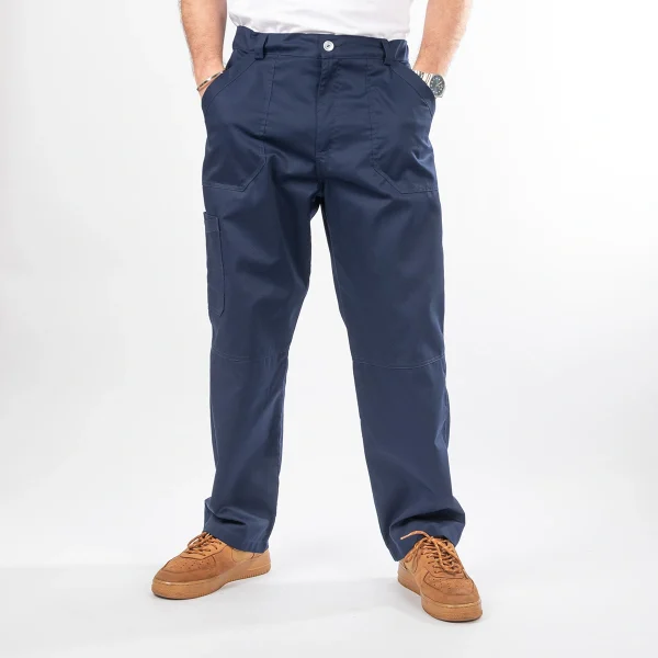 Pantalón Clínico azul marino en gabardina Modelo Lucas