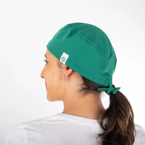 Gorro Clínico Verde Área Médica Unisex con Amarras - Imagen 2