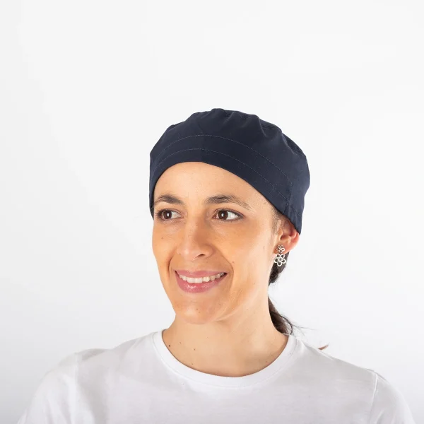 Gorro Clínico Azul Marino Área Médica Unisex con Amarras - Imagen 5