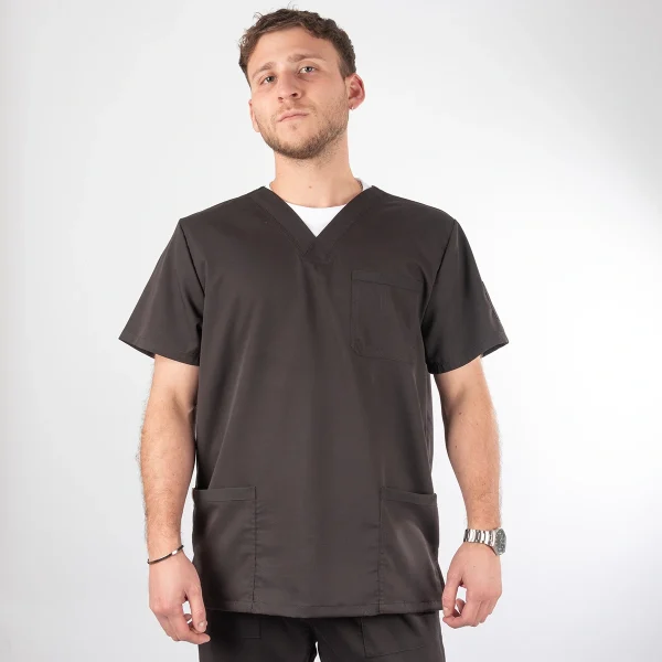 Polera Clínica Negra Hombre Felipe