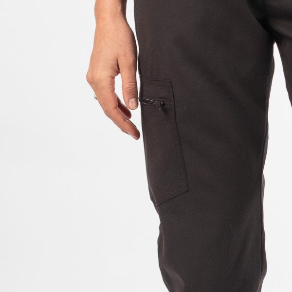 Pantalón Clínico Negro Área Médica Mujer a la Cintura - Javi - Imagen 4