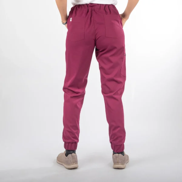 Pantalón Clínico Burdeo Tecnólogo Mujer a la Cintura - Javi - Imagen 3