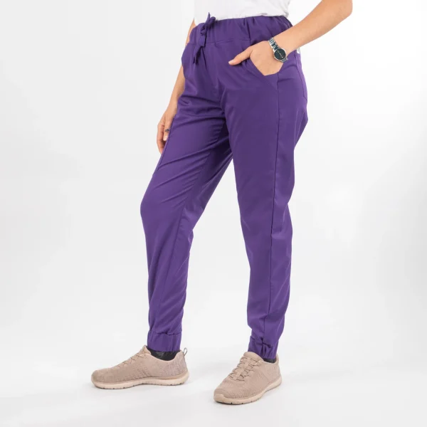 Pantalón Clínico Morado Nutricionista Mujer a la Cintura - Javi - Imagen 2