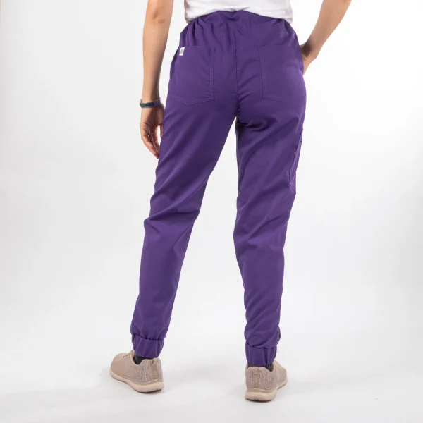 Pantalón Clínico Morado Nutricionista Mujer a la Cintura - Javi - Imagen 3