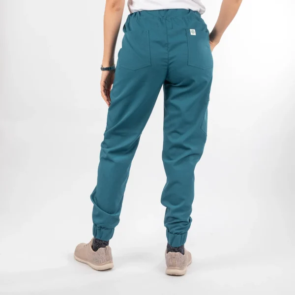 Pantalón Clínico Verde Petróleo Área Médica Mujer a la Cintura - Javi - Imagen 3