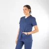 Blusa Clínica Azul Francia Área Médica Mujer Entallada - Ale - Imagen 4