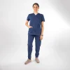 Blusa Clínica Azul Francia Área Médica Mujer Entallada - Ale - Imagen 2